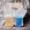 100PCS Plastic Clear Handle Drink Containers Bags for Shops Stores
