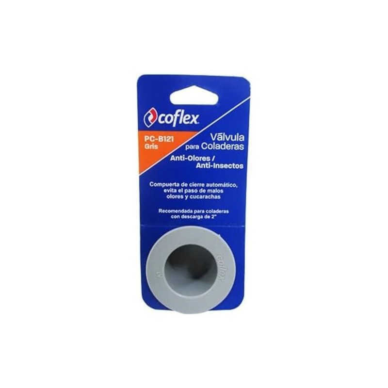 Coflex 2-PC-B121 Válvula Antiolores para Coladeras De 2", color, pack