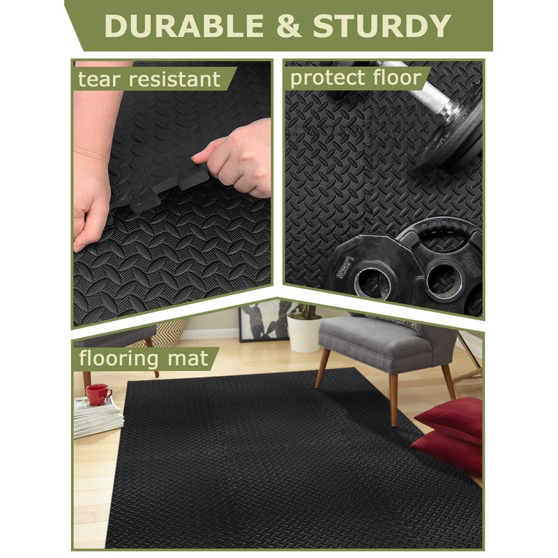 innhom Gym Flooring Gym Mats Exercise Mat for Floor Workout
