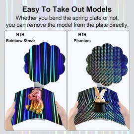 Daiilg Textured H1H Build Plate 235x235mm No Magnetic Plate, H1H Spring Steel Sheet for 3/ for 2/3/3 Pro/4/4 Pro