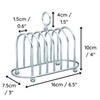 Muldale Silver Toast Rack 6 Slice Victorian Style - Chrome