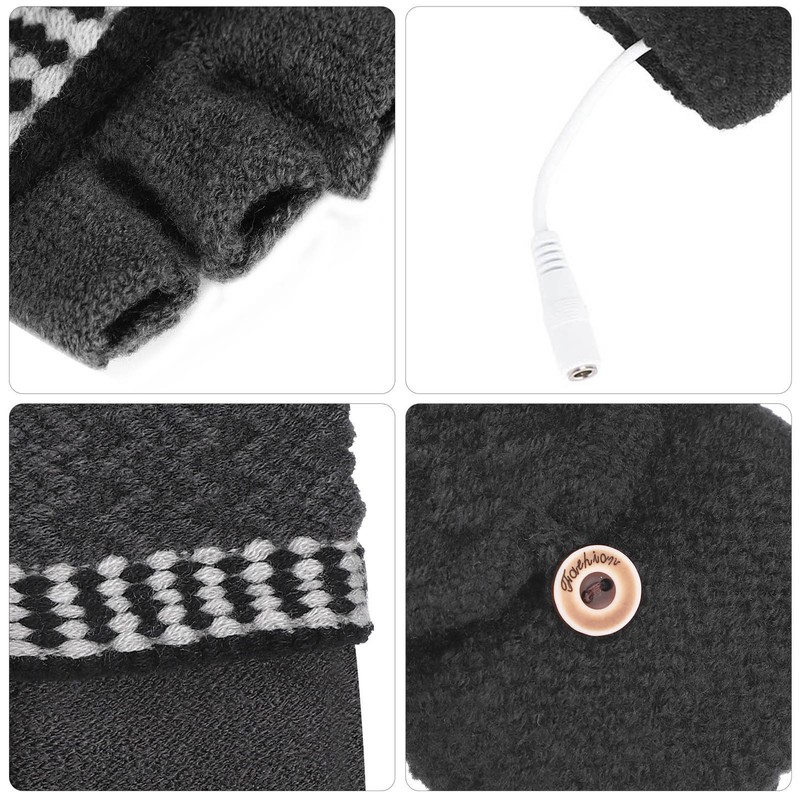 Rechargeable Heated Gloves USB Warm Laptop Glove Full Half Finger
