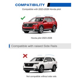 Wonderdriver 330lbs Lockable Roof Rack Cross Bars Compatible with Honda Pilot 2023 2024 2025 2026 Sport TrailSport Touring Elite (Not for LX & EX-L), All-Metal Aluminum Roof Rails Crossbars Rooftop