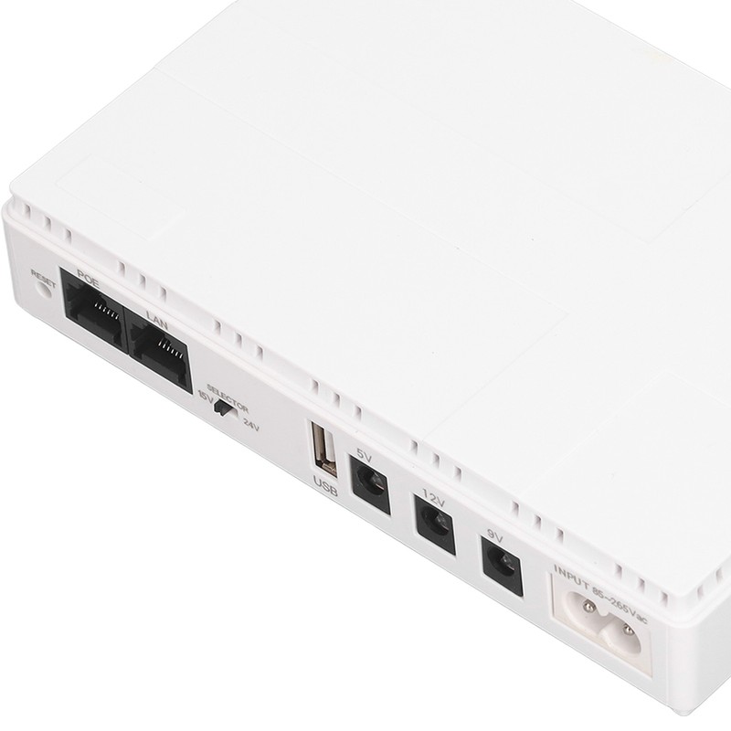 Mini UPS Battery Backup 10400mAh 5V 9V 12V POE 15V