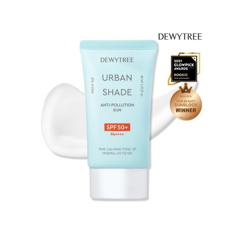 DewyTree 듀이트리 어반쉐이드 안티폴루션 톤업 파데프리 선크림 썬크림 40ml Dewytree