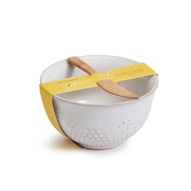 Two's Company Honeycomb Tidbit Bowl with Spreader
