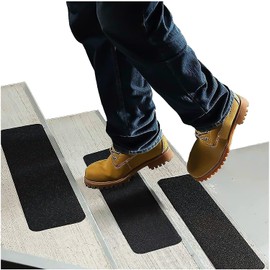 Anti Slip Tape 6” X 24” (15-Pack) - Stair Treads for Stairs, Grip Tape for Indoor and Outdoor, Non Skid Tread for Wooden Steps, Concrete Steps, Etc. (Works on All Surfaces & Weather)