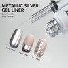 GAOY Metallic Silver Gel Nail Polish Art Liner, 8ml 3D