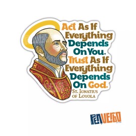Custom Hand Made Saint Ignatius of Loyola Quote Sticker 2pcs | Saint Sticker | SQ433