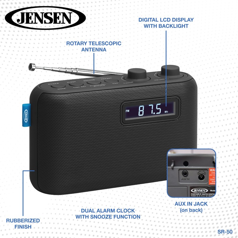 JENSEN® Portable AM/FM Digital Radio