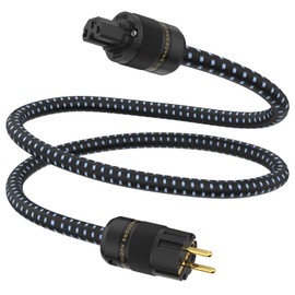 Tertullus HiFi High End Power Cable C15 Power Cable HiFi Audio Cold Device Cable with Schuko Plug and IEC Plug (P25, 2 m)