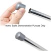 12mm Rubber Feet, Grey Tube End Caps, Pack of 4