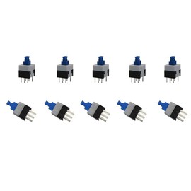 Youmile 150 Pieces Self-Locking DPDT 6PIN Micro Square Switch Kit (5.8 x 5.8 mm, 7 x 7 mm, 8 x 8 mm, 8.5 x 8.5 mm) with Button Cap