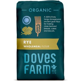 Doves Farm Wholemeal Rye Flour | 1kg | Organic, Nutrient-rich Choice for Healthier Baking | High in Fiber, Minerals & Flavor | Perfect for Delicious Bread, Pastries & More
