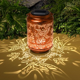 Solar Lanterns Outdoor Hummingbird Metal Waterproof Garden Decor Christmas Birthday Gifts for Women Mom Grandma Decorative LED Hanging Solar Lights Outside for Yard, Patio,Backyard,Landscape