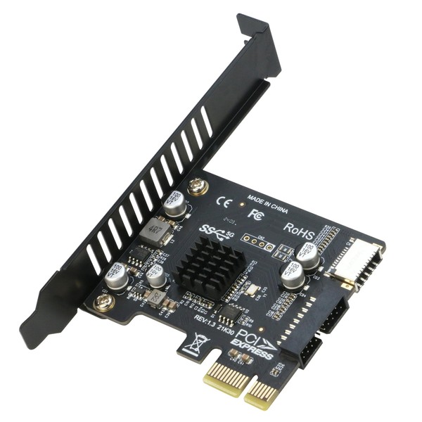 PCIe to 20Pin + Type-E Internal Card, RIITOP PCI-e x1