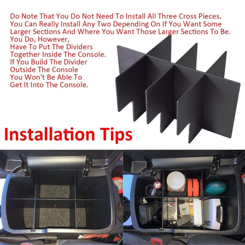 EDBETOS Center Console Organizer Insert Dividers Compatible with Toyota Tacoma