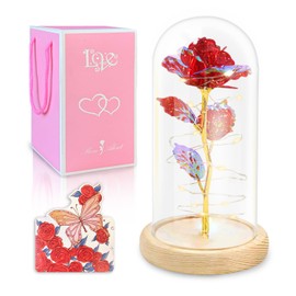 HipTree Birthday Gifts Decoration for Women,Mothers Day Rose Gifts for Mom,Red Rose Flowers for Mom from Daughter or Son,Gift for Sister,Her,Grandma,Wife Christmas and Valentines Day Gifts Decor