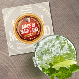 Unbranded Made In Maryland USA State 4'' X 4'' Square Wooden Coaster