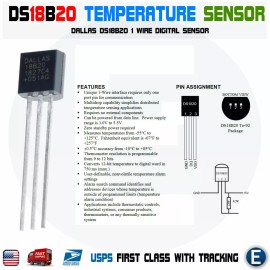 DALLAS DS18B20 DALLAS 18B20 TO-92 1 Wire Digital Temperature Sensor For Arduino RPi IC