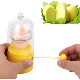 Pwshymi Manual Egg Spinner，Portable Egg Scrambler, Egg Yolk and Egg White Mixer, Egg Shaker Kitchen Gadget for Golden Egg Making Yolk White Mixer Cooking Utensil Kitchen Gadgets Egg Pudding Maker Food