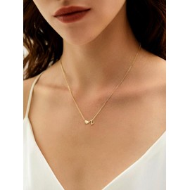 Supcare K Necklace Gold Initial Pendant Alphabet Necklace Stainless Steel Initial Necklace Letter Jewelry