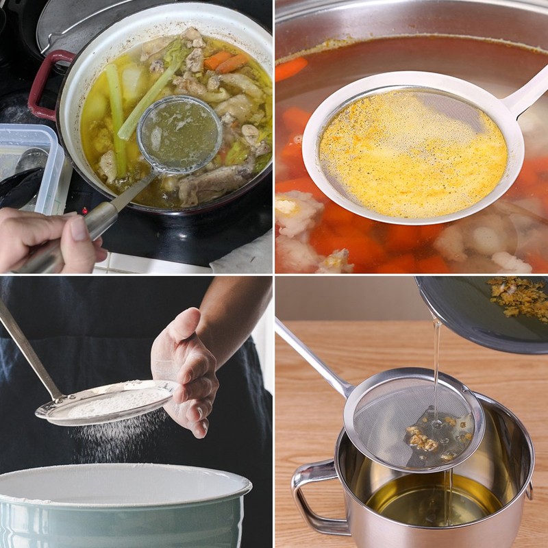 TEMCHY Hot Pot Fat Skimmer Spoon - Stainless Steel Fine