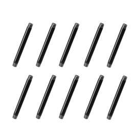 1/2"x8" Industrial Pipe, Home TZH 10 Pack Iron Pipe, Heavy Duty Pre-Cut Steel Pipe, Threaded Metal Pipe Nipple for Industrial Vintage Style DIY Project/Furniture/Shelving Decoration (1/2"x8", Grey)