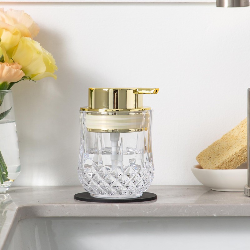 Glass Soap Dispenser,Bathroom Hand Liquid Soap Dispensers,Refillable Dish Soap Dispenser