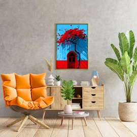 BUTMUOE Paint by Numbers Kit for Adults with Frame, DIY Acrylic Oil Painting Kits for Kids and Adults Beginner on Canvas for Gift Home Wall Decor 10.24 x 14.17 Inch