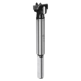 sourcing map Forstner Drill Bit 17mm / 11/16" K30/C1 Tungsten Carbide Tip Triangle Shank Wood Forstner Bit Opener Cutter for Hinge Hole Drilling Woodworking