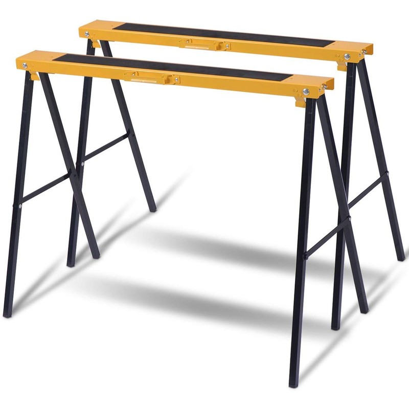 Casart 2PCS Sawhorse Pair, Portable Saw Horses with Folding Legs