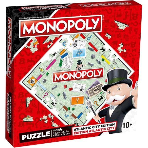 Top Trumps Monopoly Classic 1000pc Atlantic City Jigsaw Puzzle Game