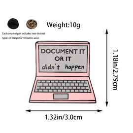 Vermegoint Enamel Pin,Computer Lapel Pin,Office Humor Brooch,Pink Laptop Badge,DIY Decor Pin Collection Gift For Co-Workers Teens Friends Family,Denim Jacket Canvas Bag Backpack Accessory