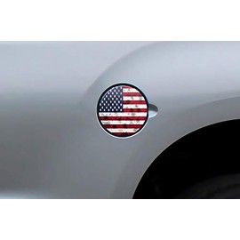 Car-Gear Gas Cap Decal Fuel Door Graphics Kit Vinyl Decal Wrap Compatible with Toyota Tundra 2007-2013 - USA Flag