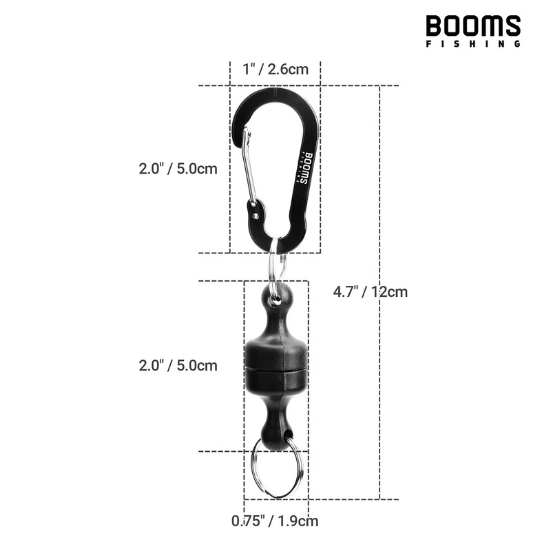 Booms Fishing MRC Magnetic Releaser 2kg Black 4 Pack
