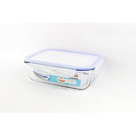 B4001-1 Uniware Heat Resistant Premium Glass Food Container with Snap-Lock Lid(Rectangle) (21 OZ)