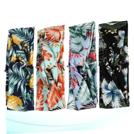 Baluue 4pcs Floral Elastic Headbands Breathable Wide Sports Headwraps for Running Yoga Daily Wear Creative Hair Bands with Vibrant Colors for Women of Each Pattern