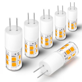 G4 LED Bulb 3W Equivalent to 10W/20W30W Halogen, 2700K Warm White 12V Low Voltage Landscape Path Light Bulbs, G4 T3 JC Bi-Pin Base Bulb for Outdoor Landscape Deck Stair Step Path Lights (6 pack)