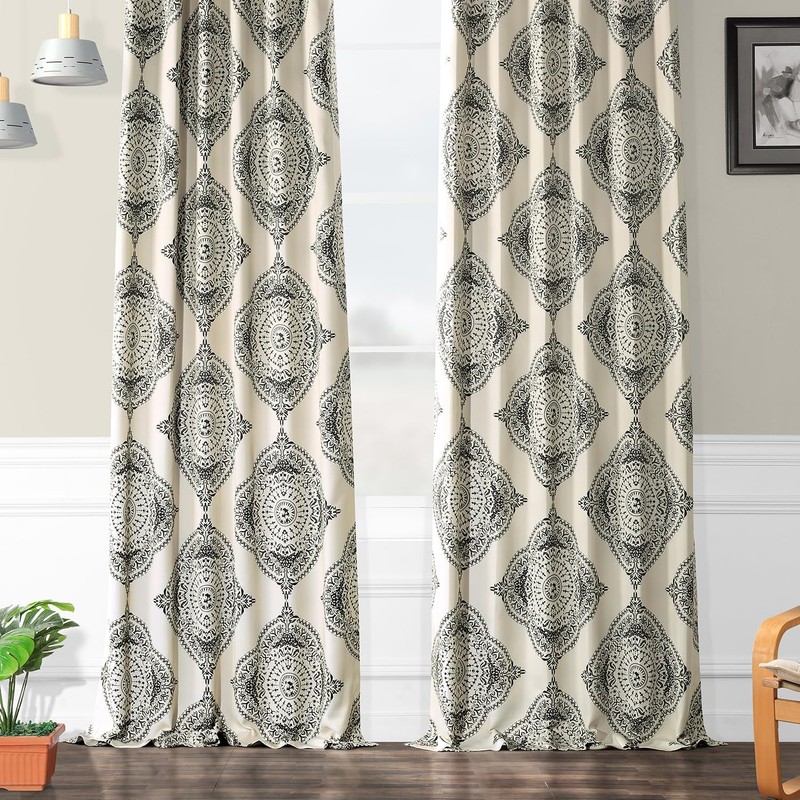 HPD Half Price Drapes Printed Room Darkening Curtains for Bedroom,