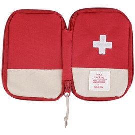 Rosojodg Red Portable Mini First Aid Kit, Outdoor Camping Family Survival First Aid Kit Cross Pattern First Aid Kit