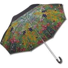 Upower AU-02506 Folding Famous Painting Umbrella, For Rain or Shine, Klimt "Flower Garden" AU-02506 Size When Unfolded: Diameter 33.5 x Length 28.7 inches (85 x 73 cm), Rib Length: 19.3 inches (49 cm)