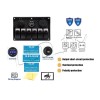 LLD_TK 6 Gang Red LED Waterproof Rocker Switch Panel Breakers