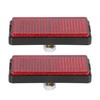 F FIERCE CYCLE Pair of M6 x 1.0 Red Rectangle