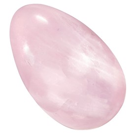 KYEYGWO Set of 4 Rose Quartz Healing Crystal Egg Set, Polished Oval Ball Gemstone Natural Palm Pocket Stone Figures Ornament Home Decor for Meditation Stress Relief Massage Stones