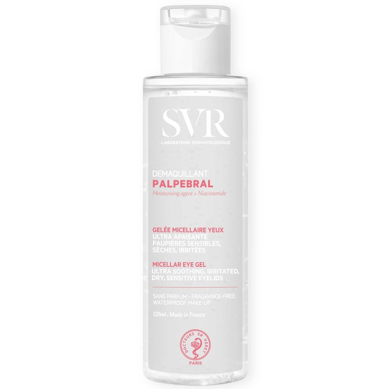 SVR Palpebral Desmaquillante en Gel para Ojos Sensibles con Niacinamida,