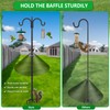 Metal Squirrel Baffle Bracket for Bird Feeder Pole, Heavy Duty
