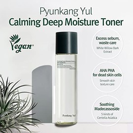 Pyunkang Yul PKY Calming Deep Moisture Toner - Face Toner for Women containing AHA and PHA - for Teens and Adults - Astringent for Face - Korean Facia