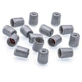 MEAJOO 15PCS Plactic Tire Valve Stem Caps, Leak-Proof Air Protection, with O-Ring Rubber Seal, Universal Tyre Valve Dust Caps for Cars, SUV, Trucks, Bikes, Motorcycles, Bicycles(Gray)