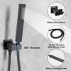 POP SANITARYWARE Matte Black Shower Faucet Set with Tub Spout